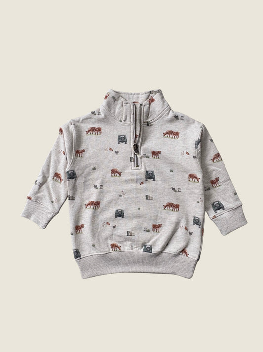 4x4 Country Print Children’s Quarter Zip Sweatshirt