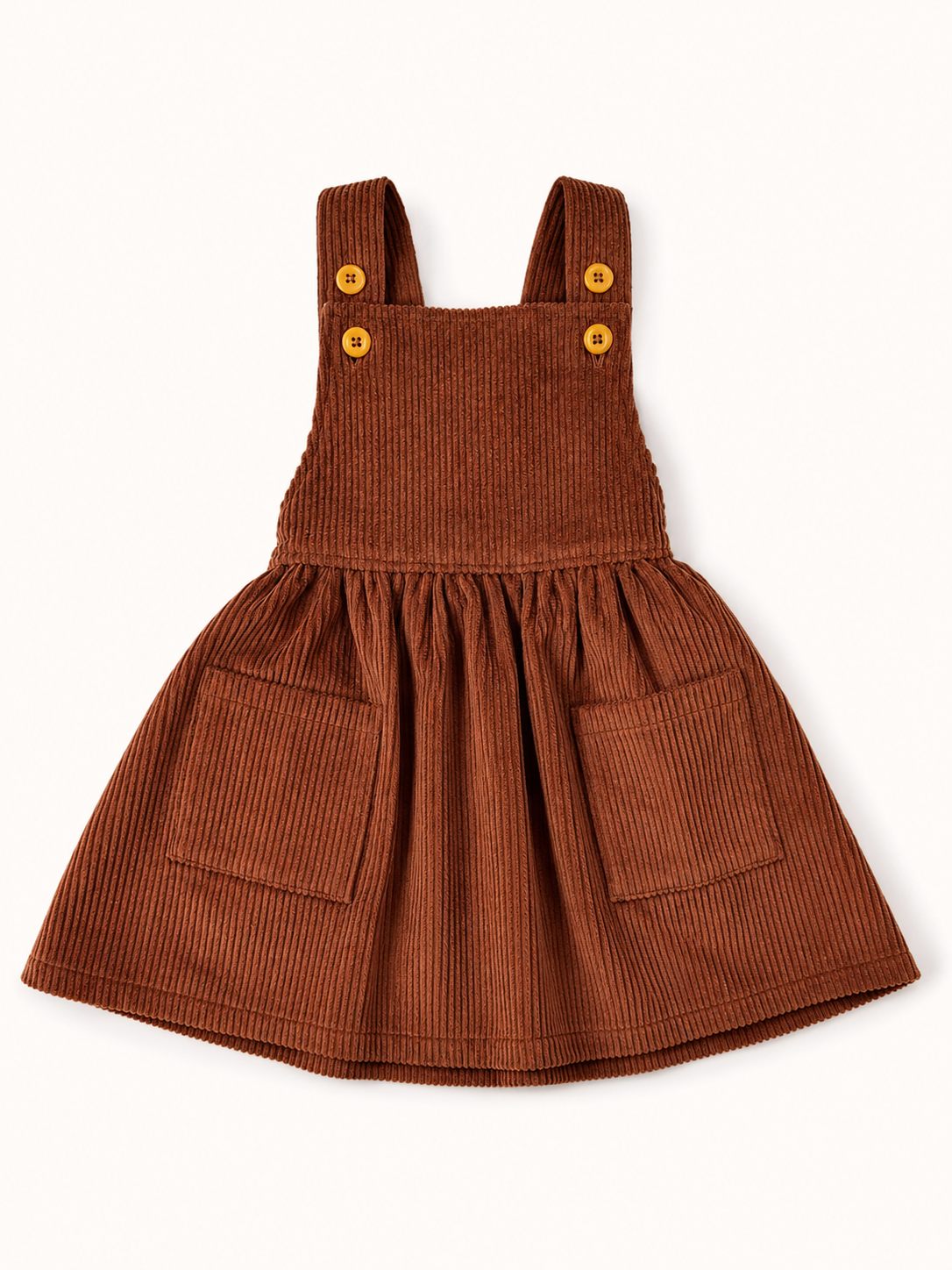 Chestnut Cord Pinny Dress