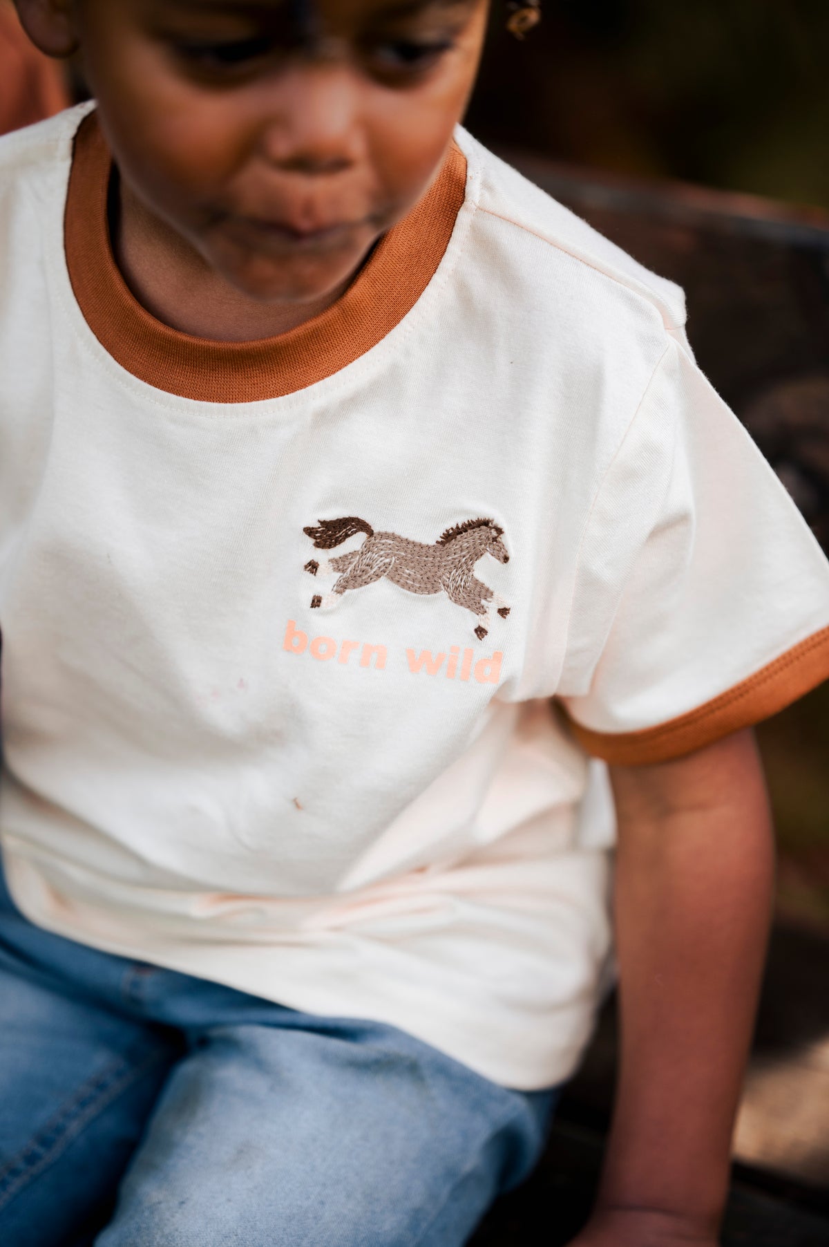 Horse Born Wild Tee Retro
