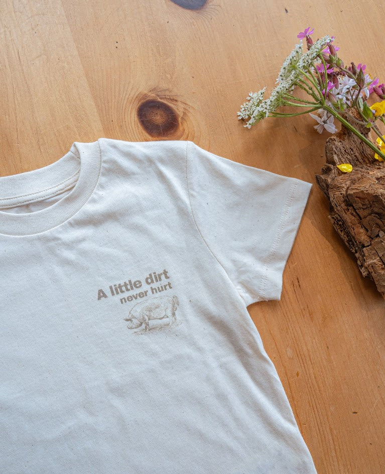 A little dirt pig organic cotton t shirt