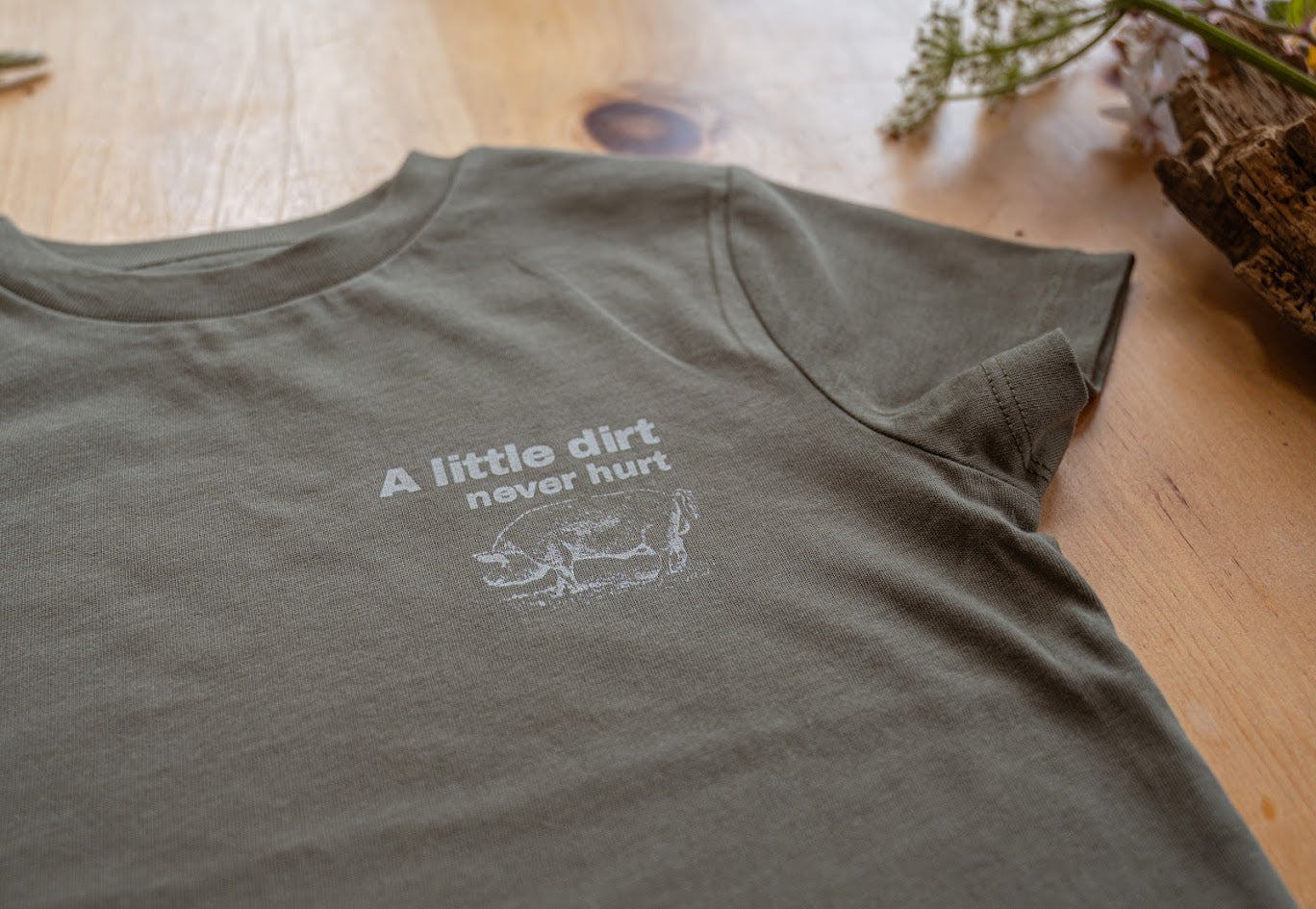 A little dirt pig organic cotton t shirt