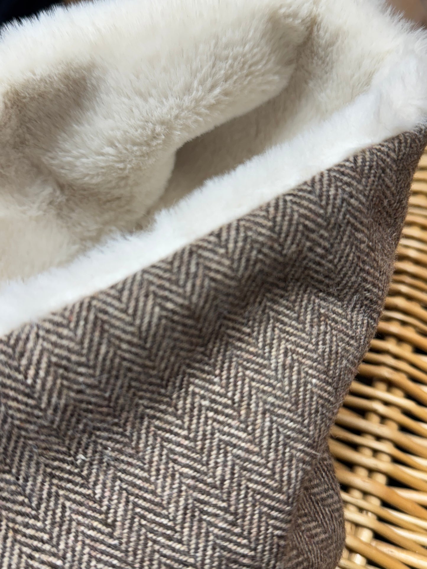 Adult Tweed Fur Lined Snood