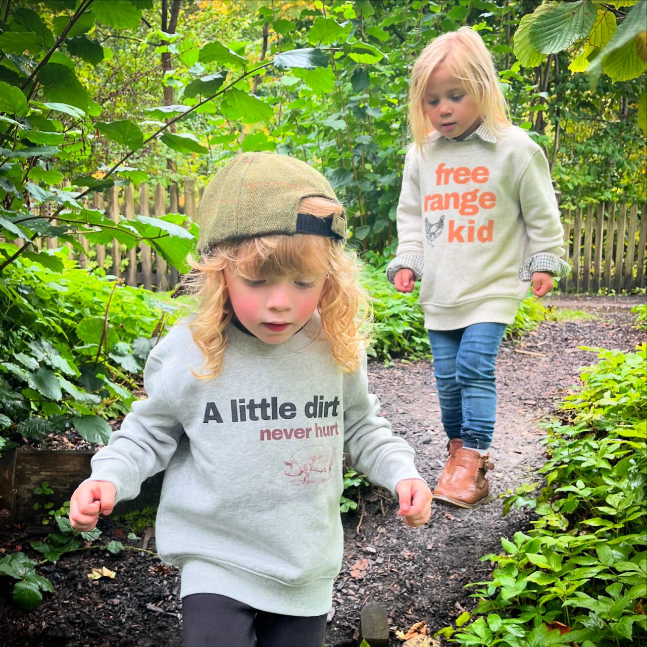 Organic cotton A Little Dirt Never Hurt Grey Sweatshirt