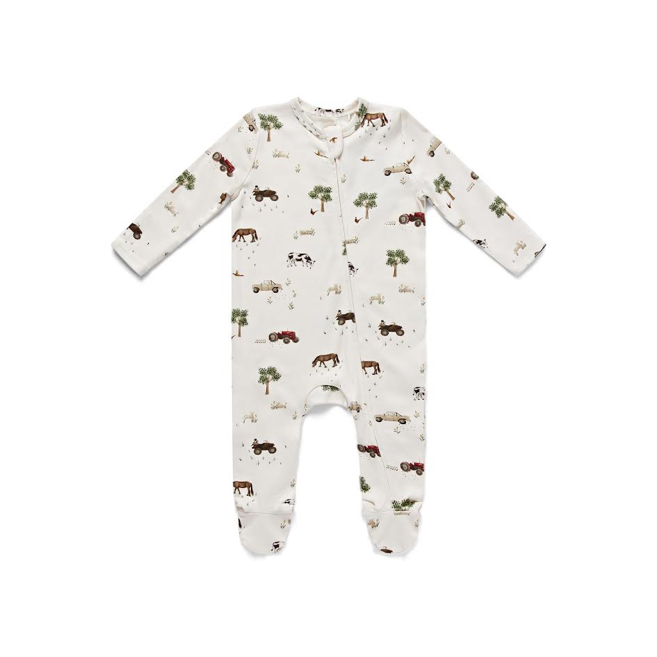 Eleanor Charles Organic Cotton Farm Sleepsuit