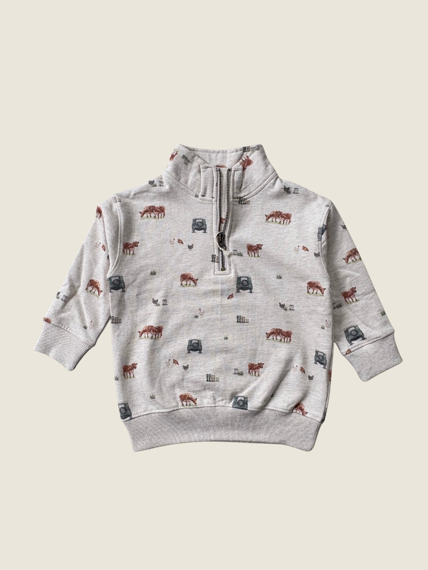 4x4 Country Print Children’s Quarter Zip Sweatshirt