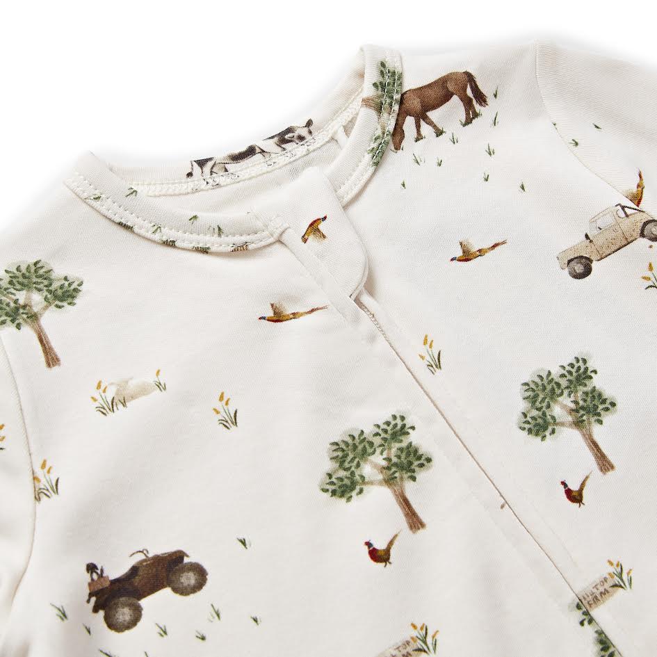 Eleanor Charles Organic Cotton Farm Sleepsuit