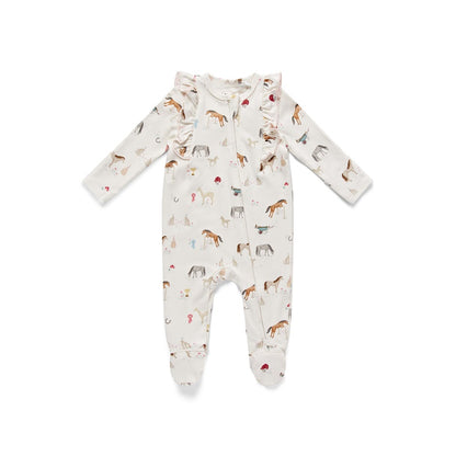 Eleanor Charles Organic Pony Frill Sleepsuit