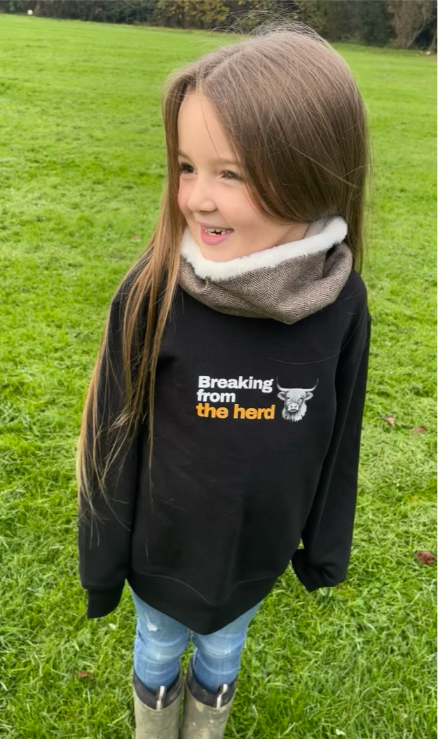 Kids Highland Cow Herd Sweatshirt