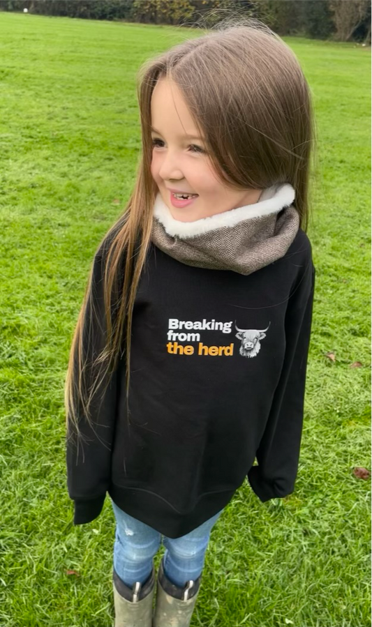 Kids Highland Cow Herd Sweatshirt