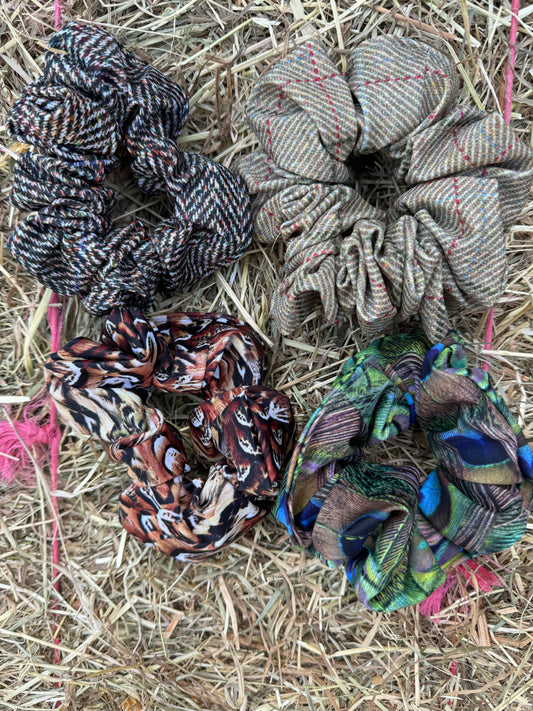 Foxy Pheasant Scrunchies