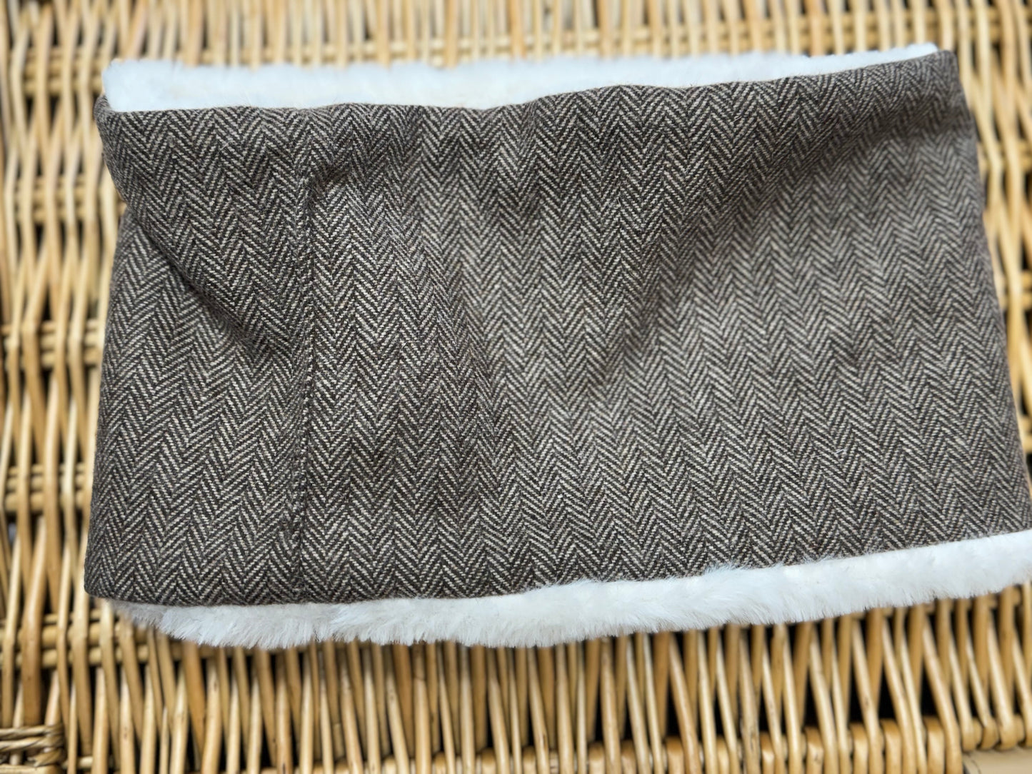 Childrens Tweed Fur Lined Snood