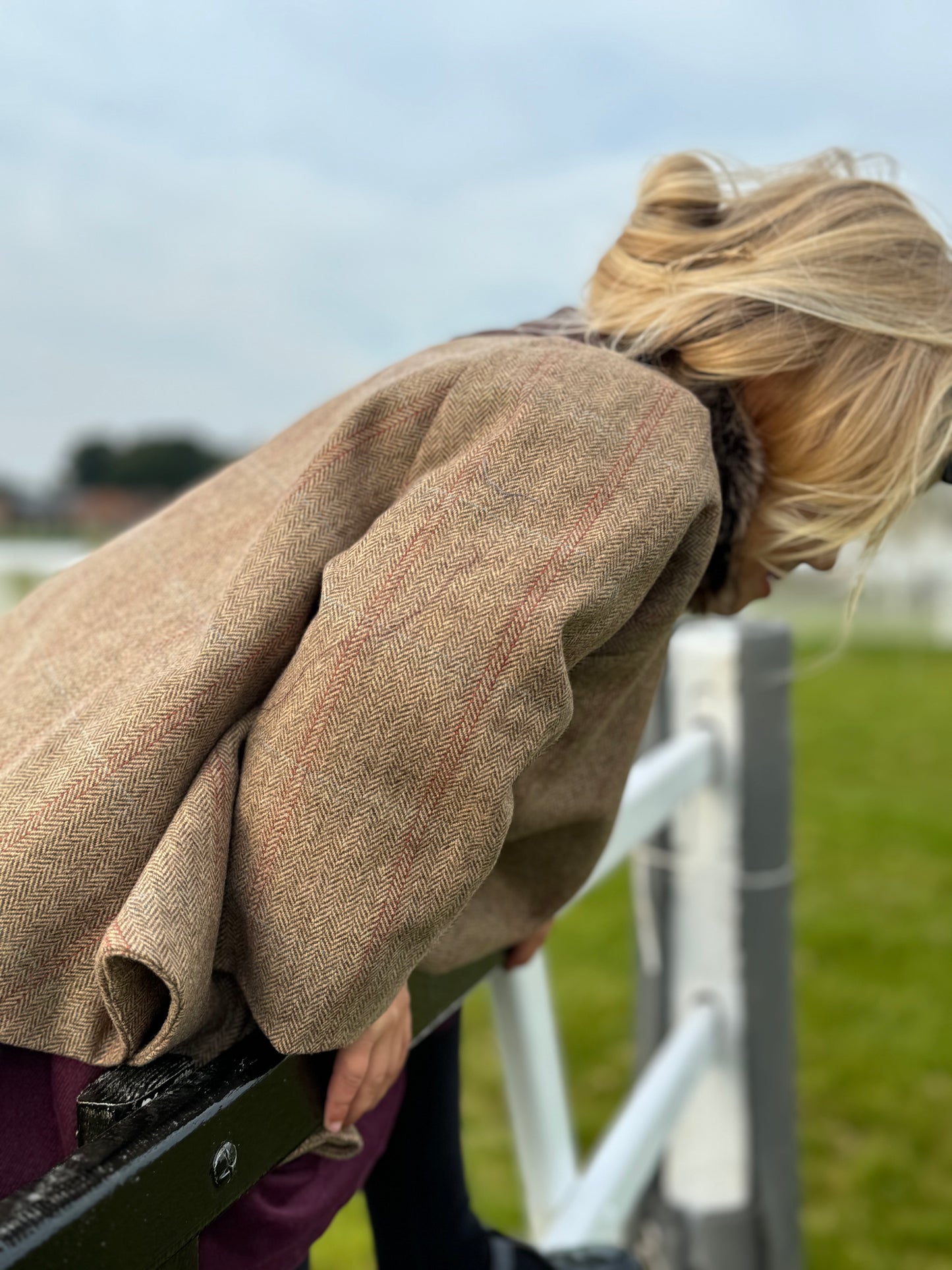 Eleanor Charles Children’s Tweed Fur Collar Cape Jacket