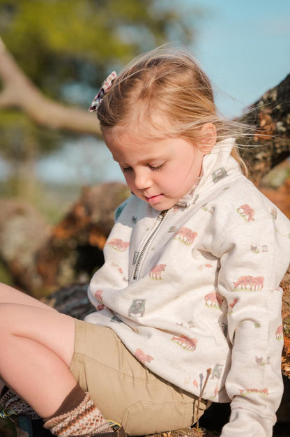 4x4 Country Print Children’s Quarter Zip Sweatshirt