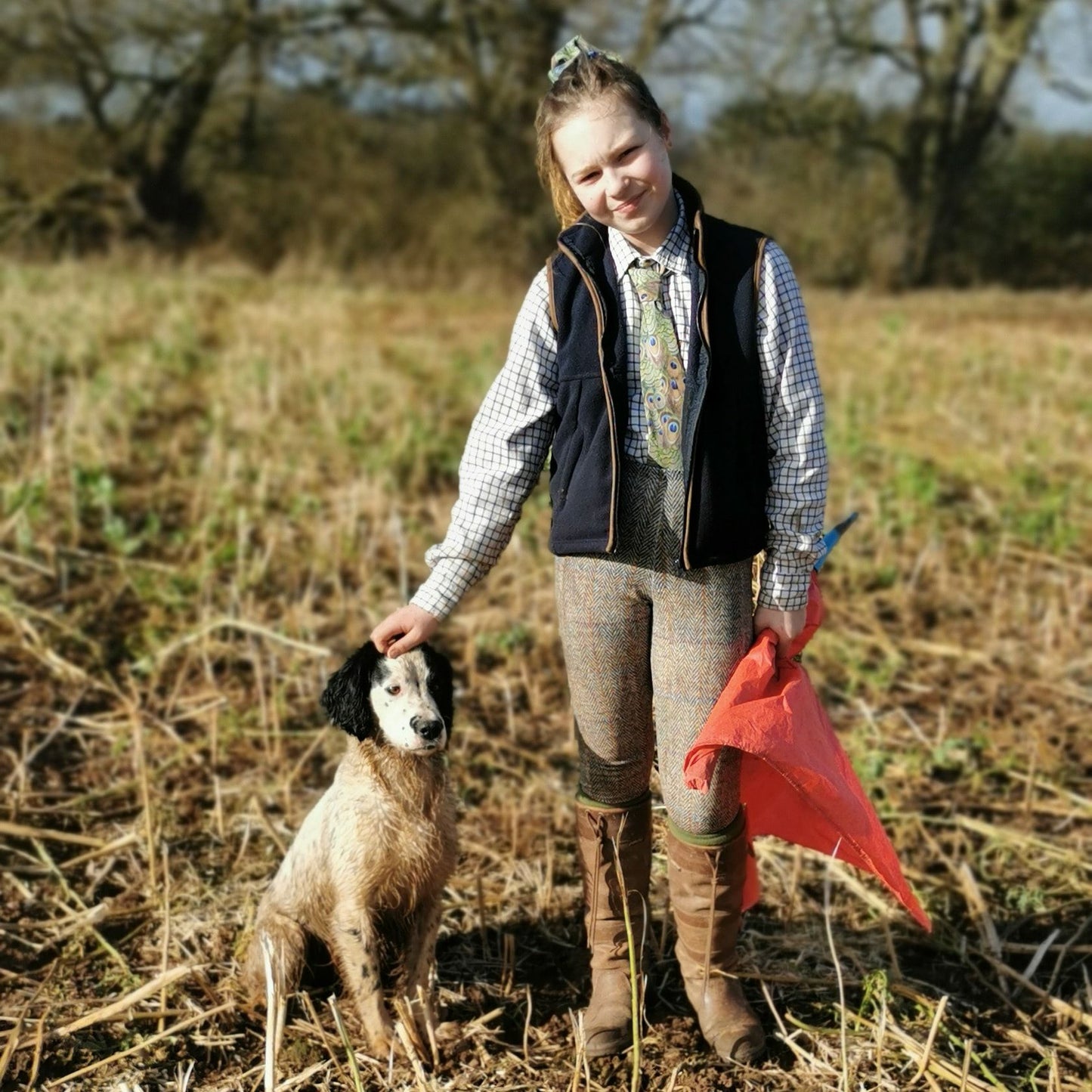 Children's Tweed Thermal Leggings
