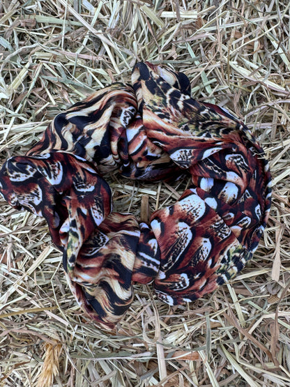 Foxy Pheasant Scrunchies