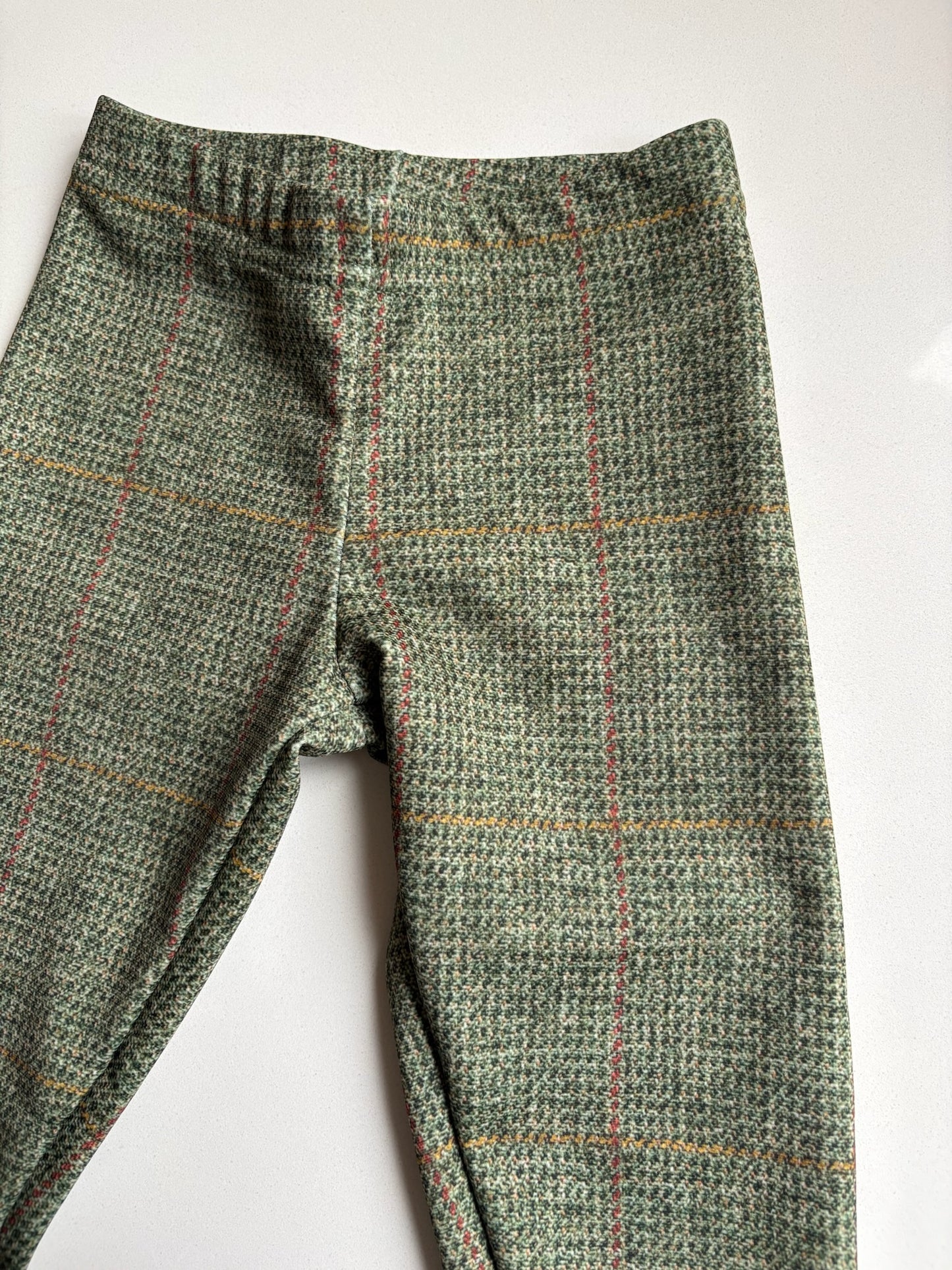 Foxy Pheasant Children's Green Tweed Thermal Leggings