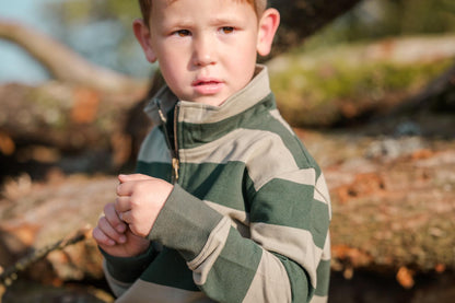 Sew Aneira Y/D Stripe Children’s Quarter Zip Sweatshirt