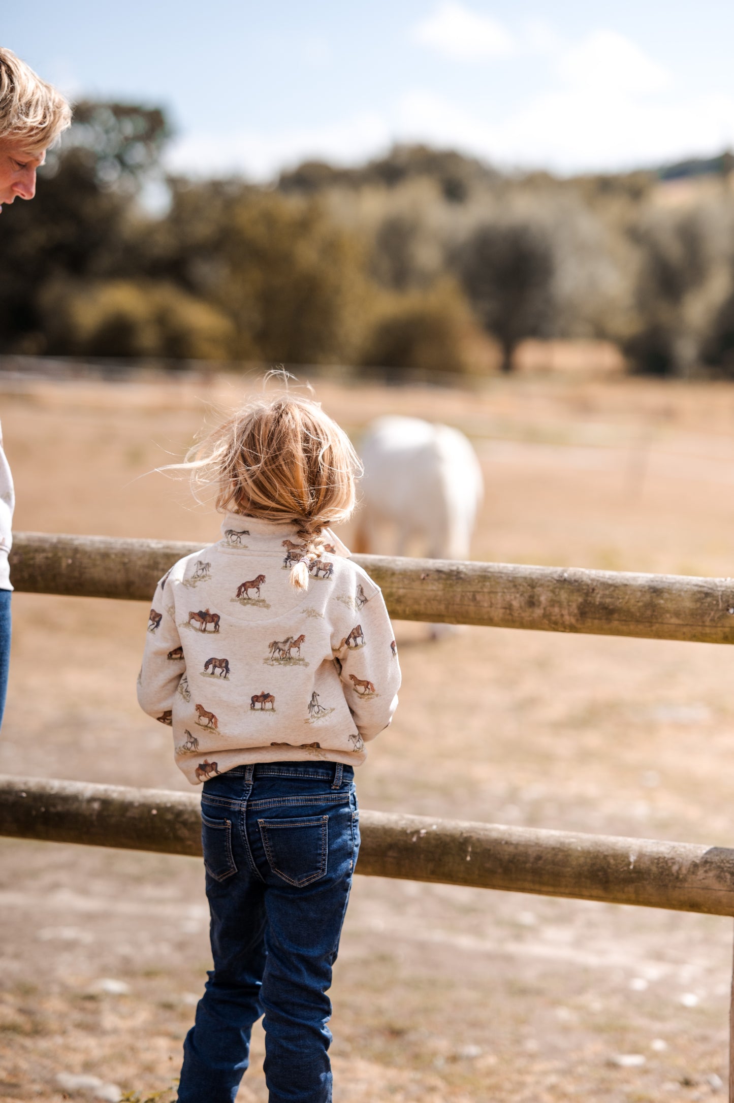 Pony Print Quarter Zip Childrens