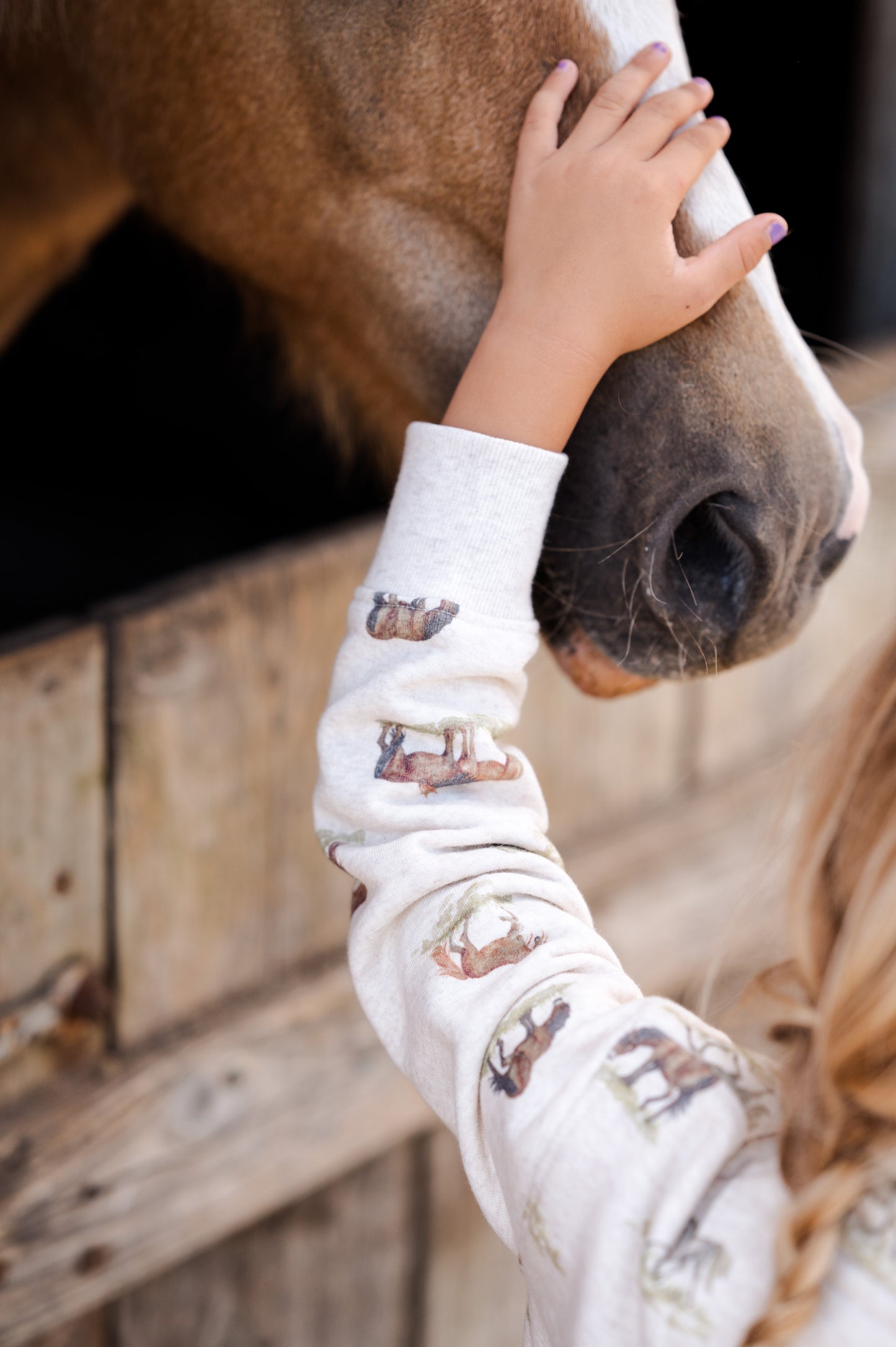 Pony Print Quarter Zip Childrens