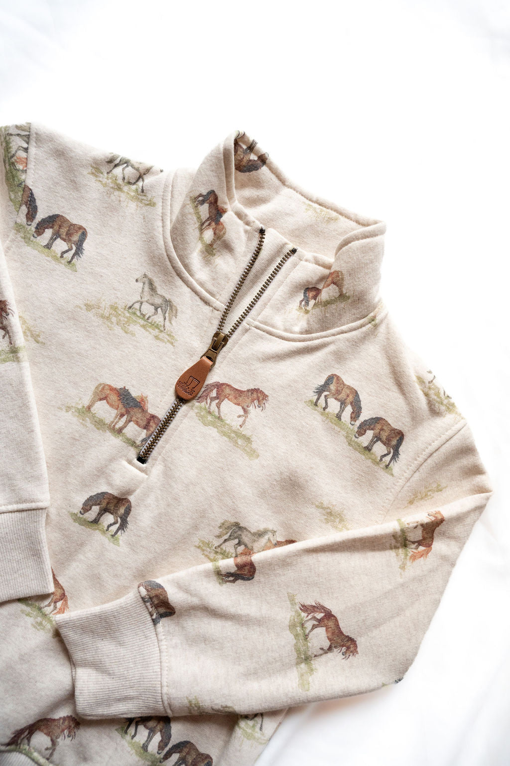 Pony Print Quarter Zip Childrens