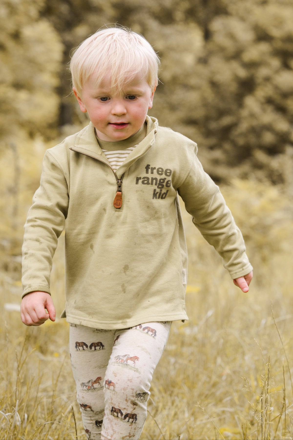 Free Range Kid & Pony legging set Moss Stone