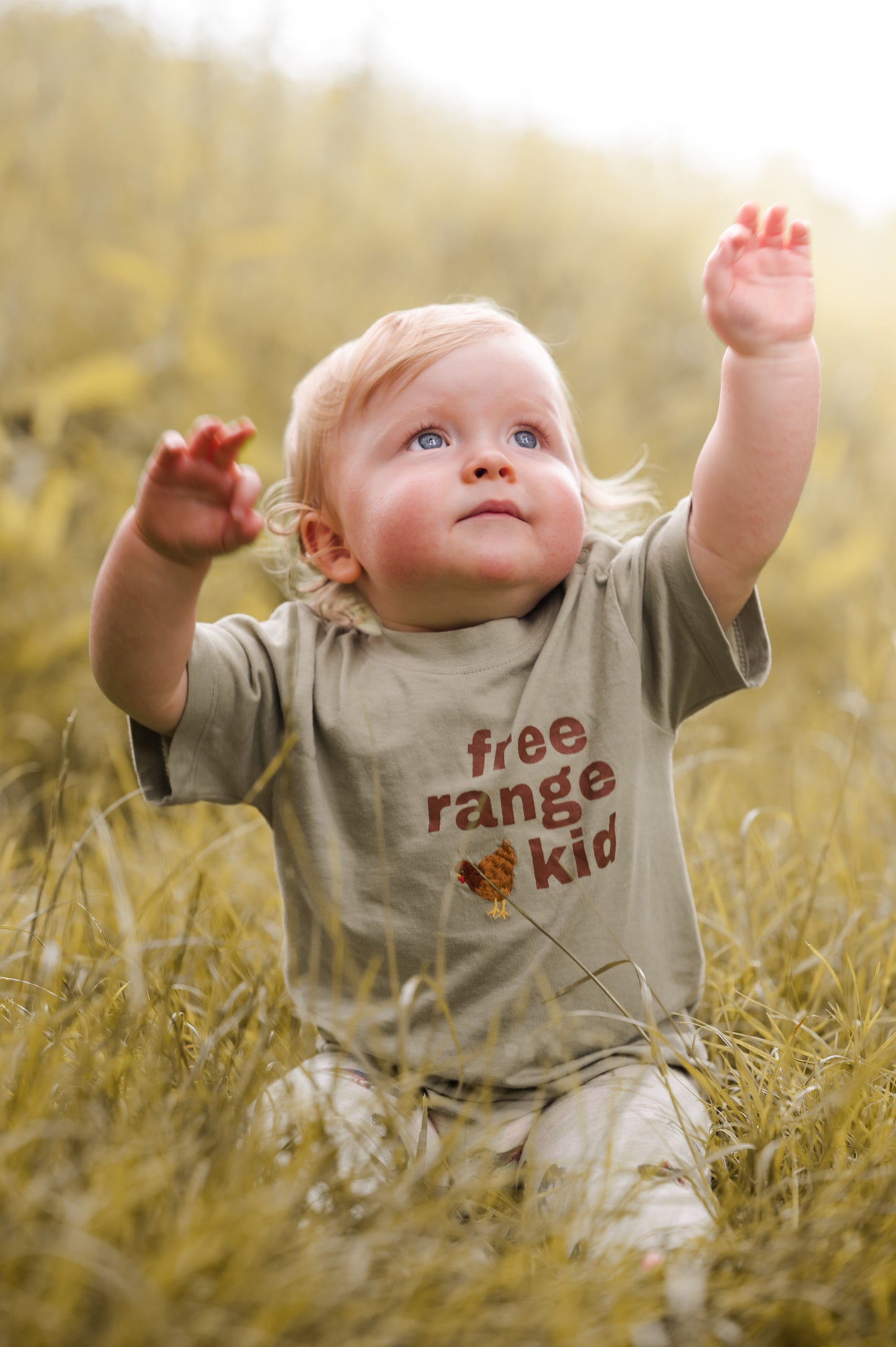 Free Range Kid Embroidered Organic Cotton Tshirt