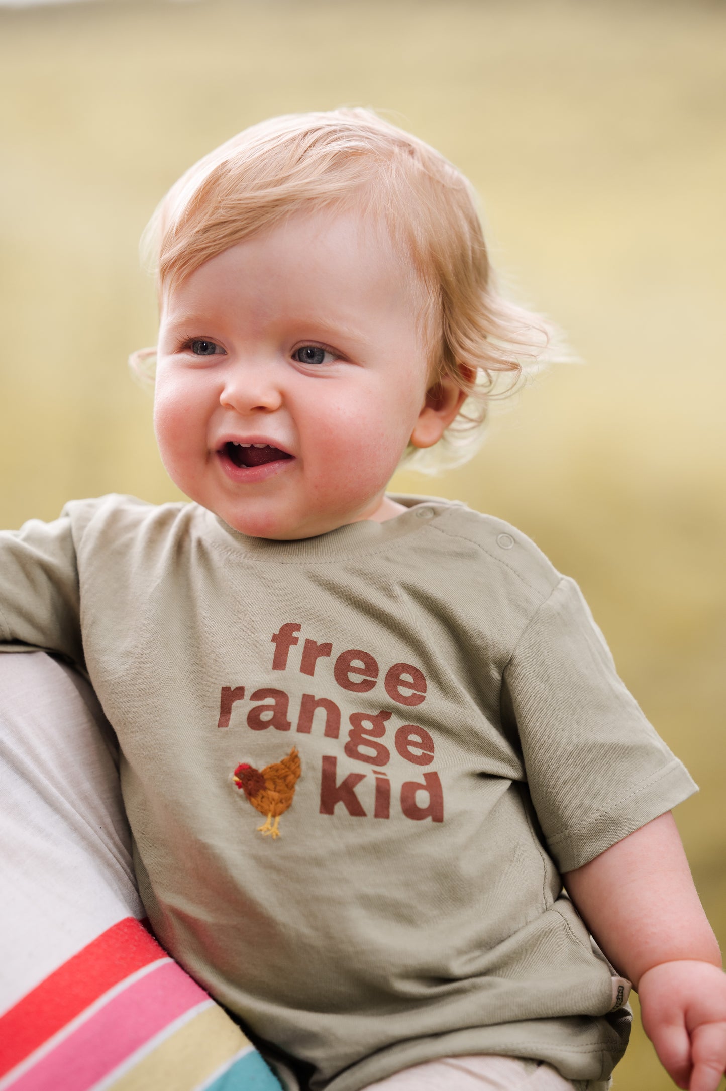 Free Range Kid Embroidered Organic Cotton Tshirt