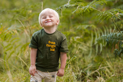 Free Range Kid flocked organic cotton t shirt