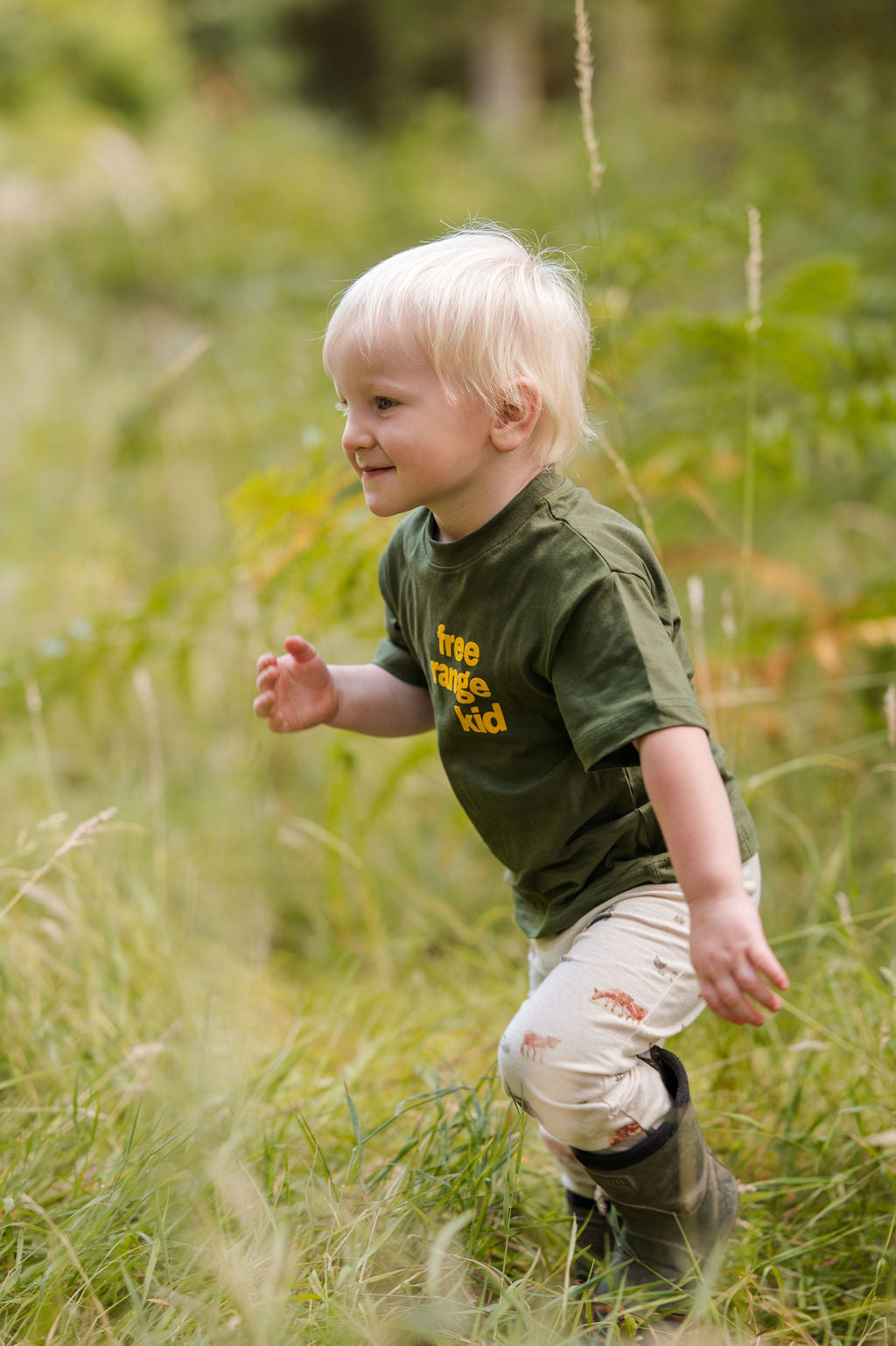 Free Range Kid flocked organic cotton t shirt