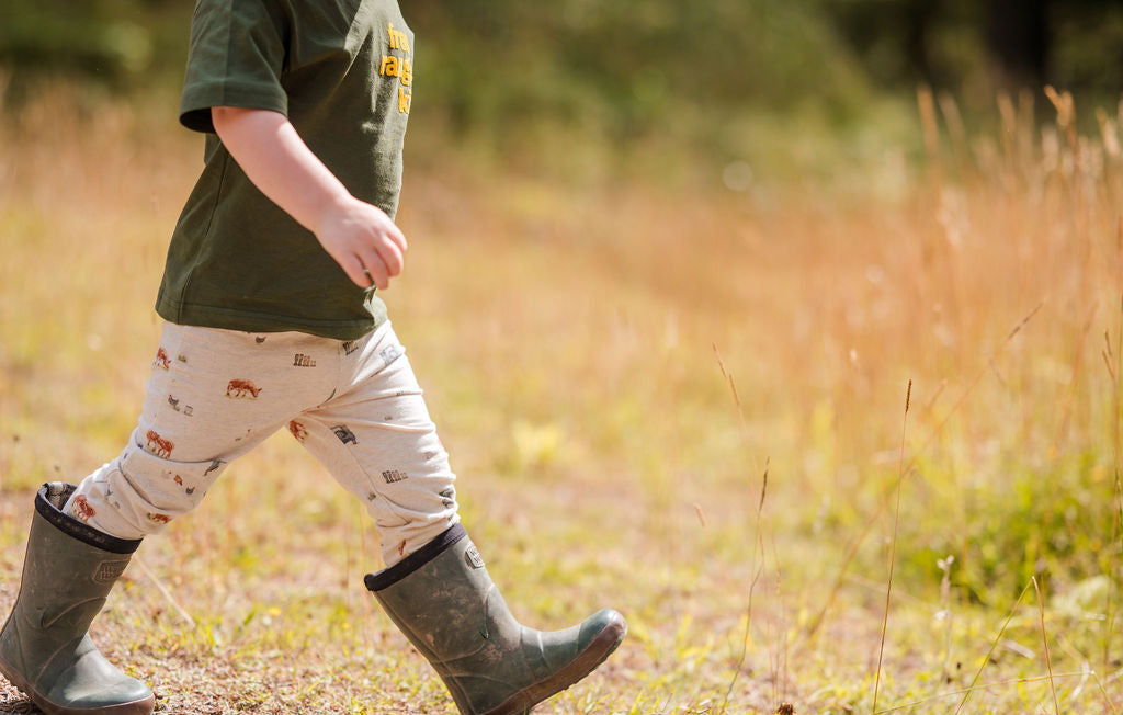 Free Range Kid flocked organic cotton t shirt