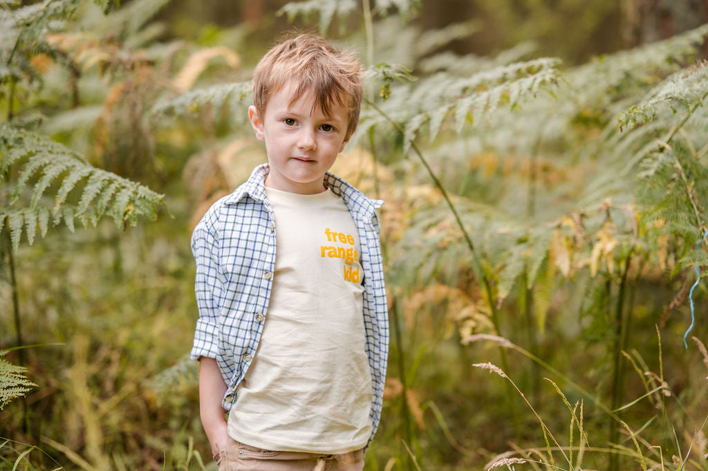 Free Range Kid Cream organic cotton t shirt
