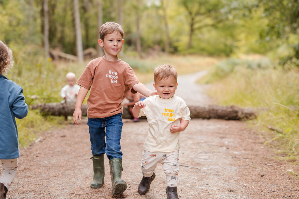 Free Range Kid Mocha organic cotton t shirt