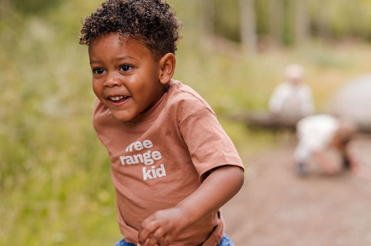 Free Range Kid Mocha organic cotton t shirt