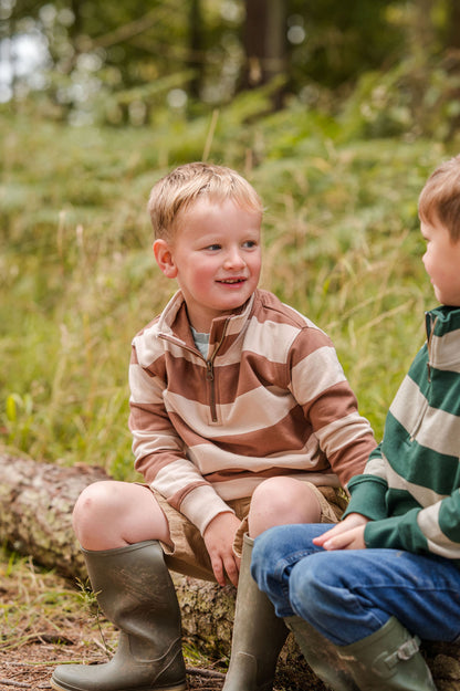 Sew Aneira Y/D Stripe Children’s Quarter Zip Sweatshirt