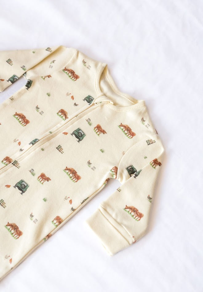 Farm Newborn Baby Sleepsuit Giftset