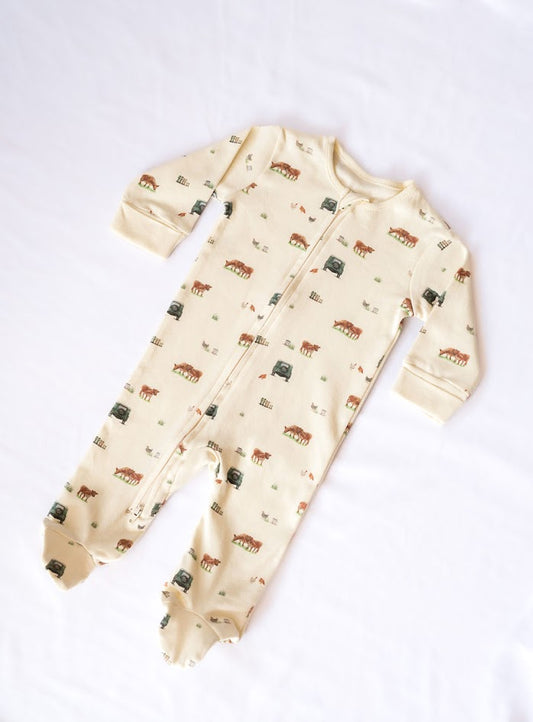 Sew Aneira 4x4 Organic Cotton Baby Sleepsuit