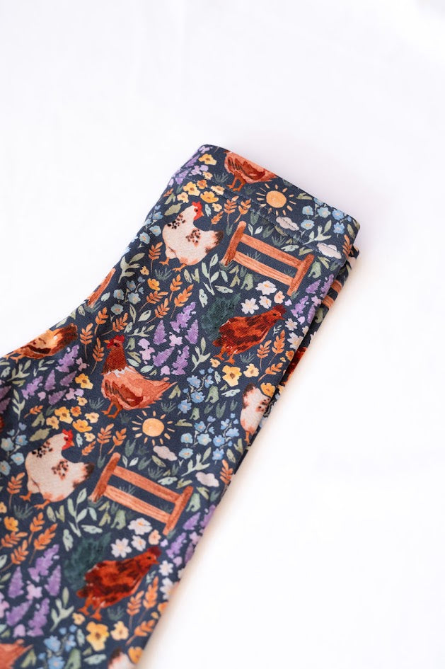 Organic Cotton Children's Chicken Print Leggings