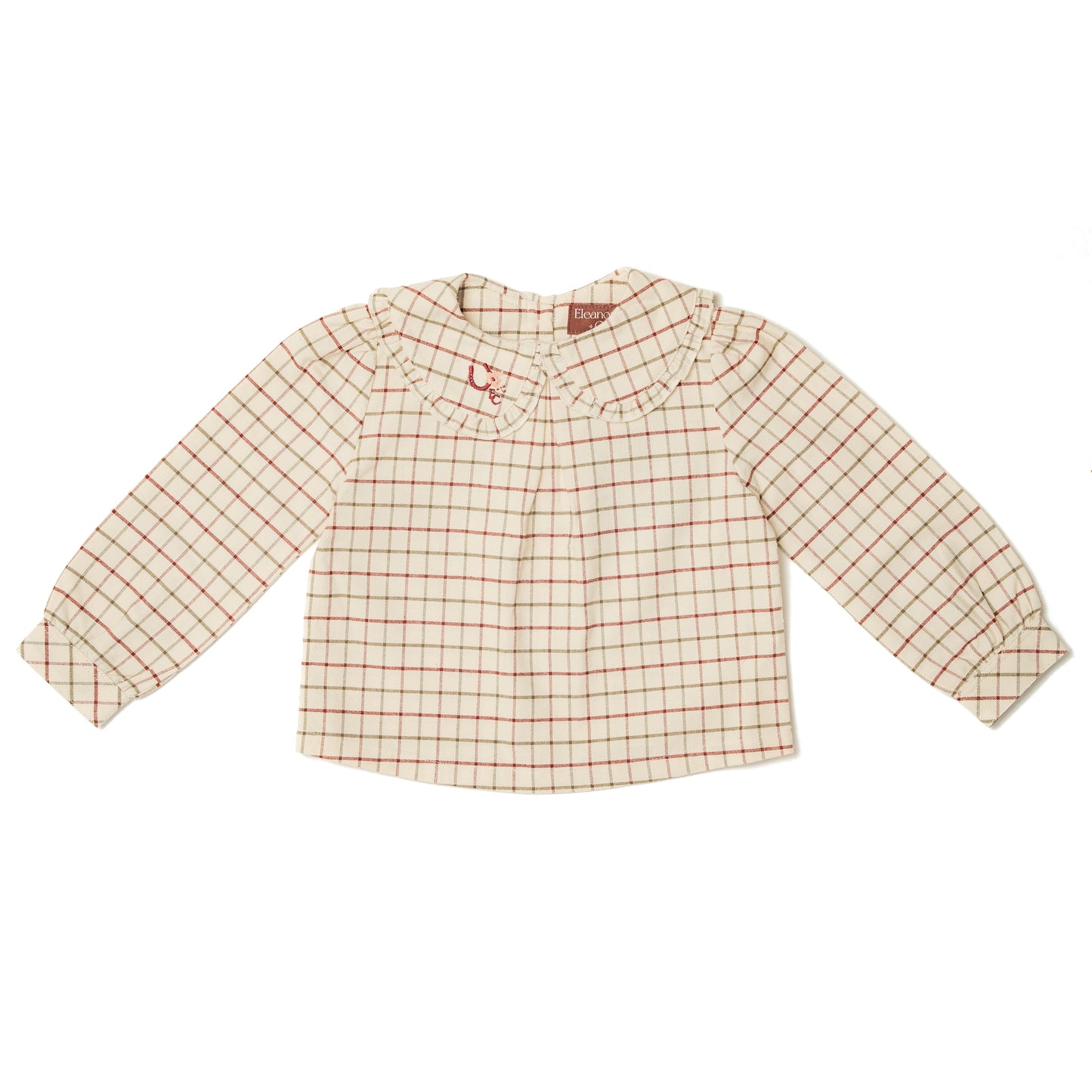 Eleanor Charles Check Collar Blouse