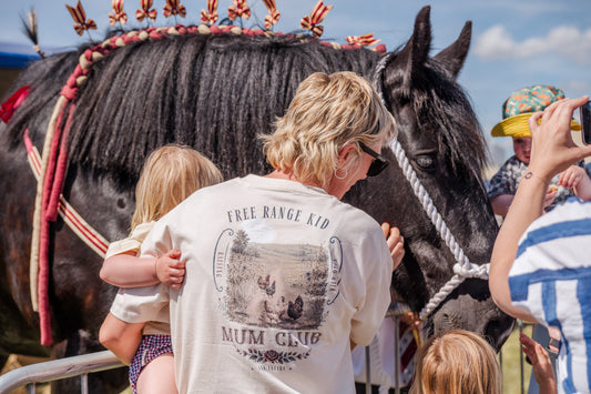 Free range kid mum club tee