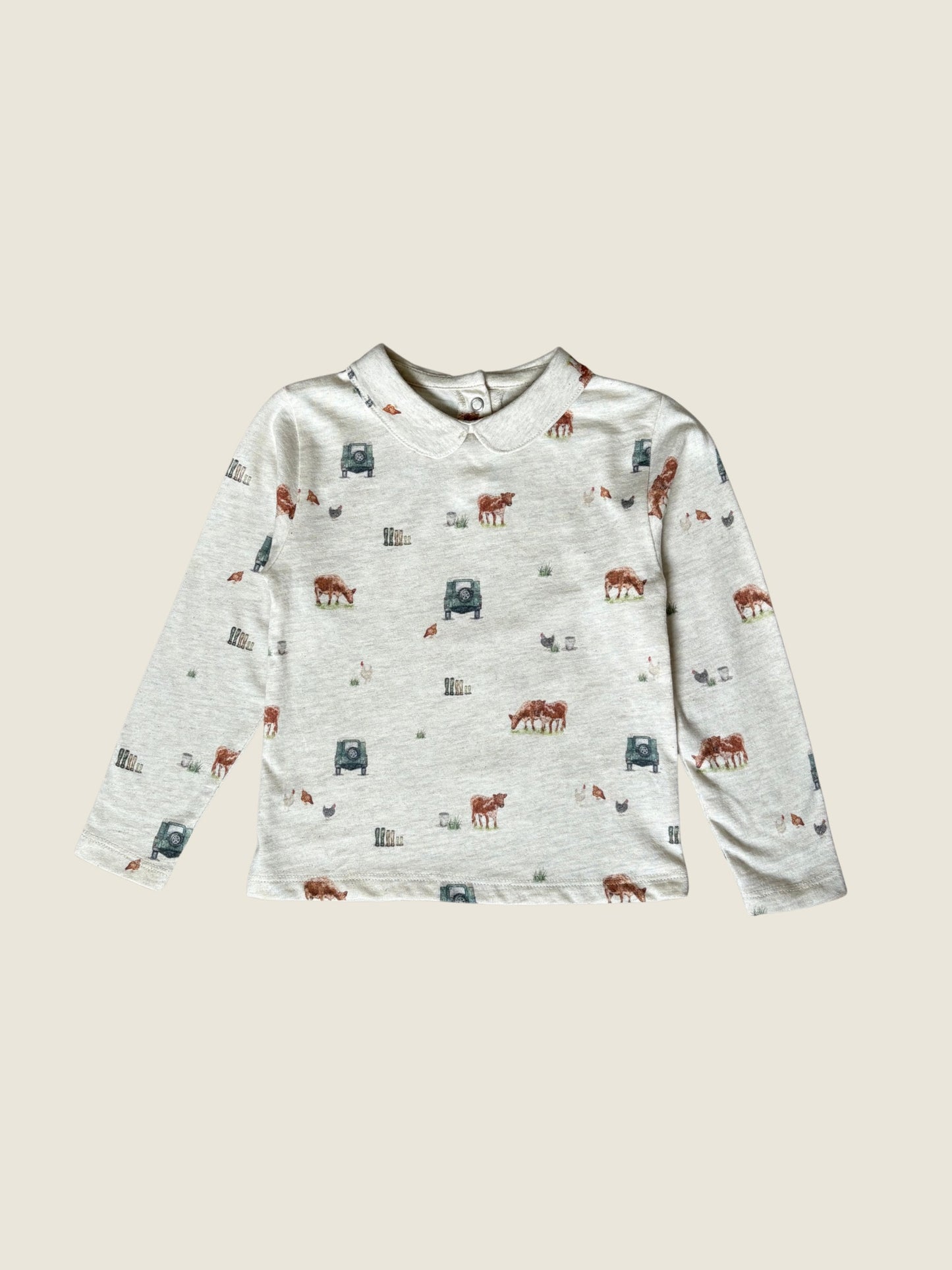 4x4 Country Print Peter Pan Top