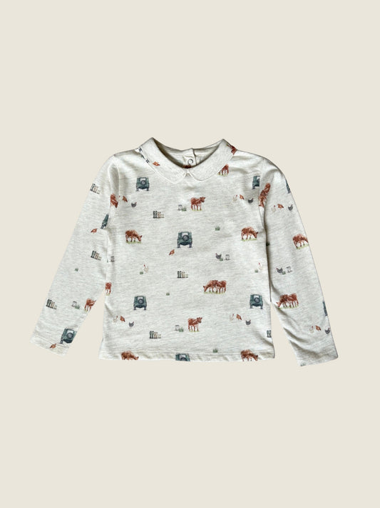 4x4 Country Print Peter Pan Top