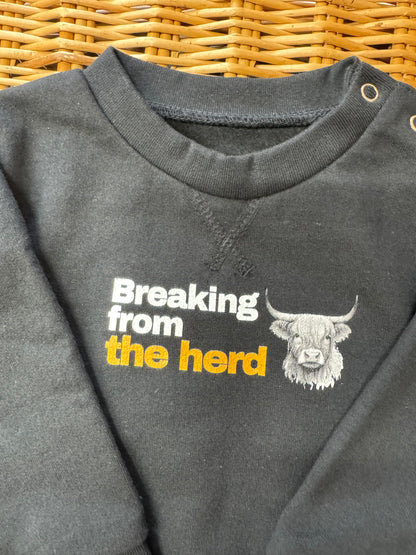 Baby Highland Cow Herd Sweatshirt