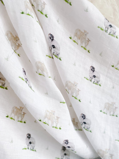 Little Stamford Co Sheep Muslin Shawl