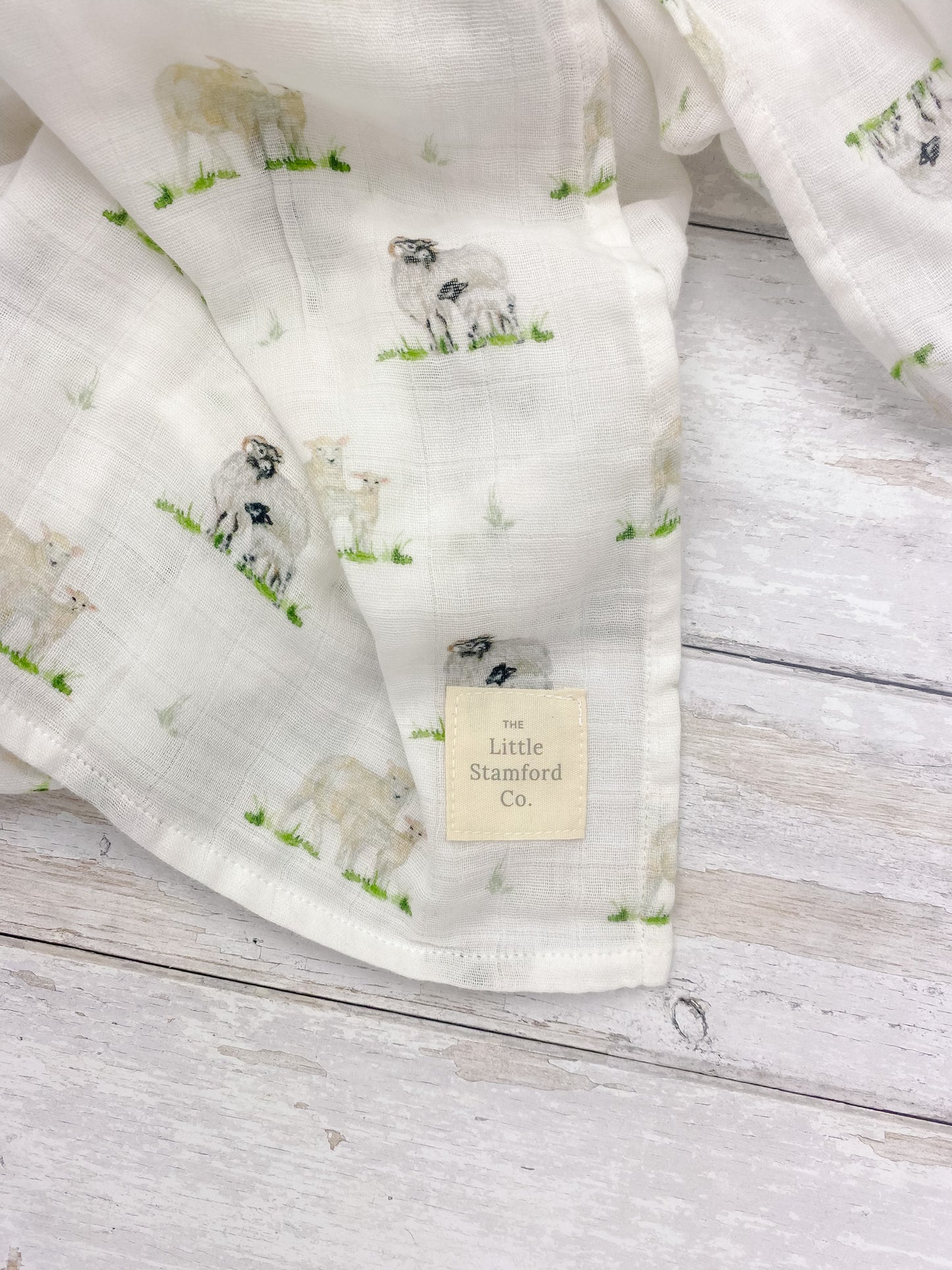 Little Stamford Co Sheep Muslin Shawl