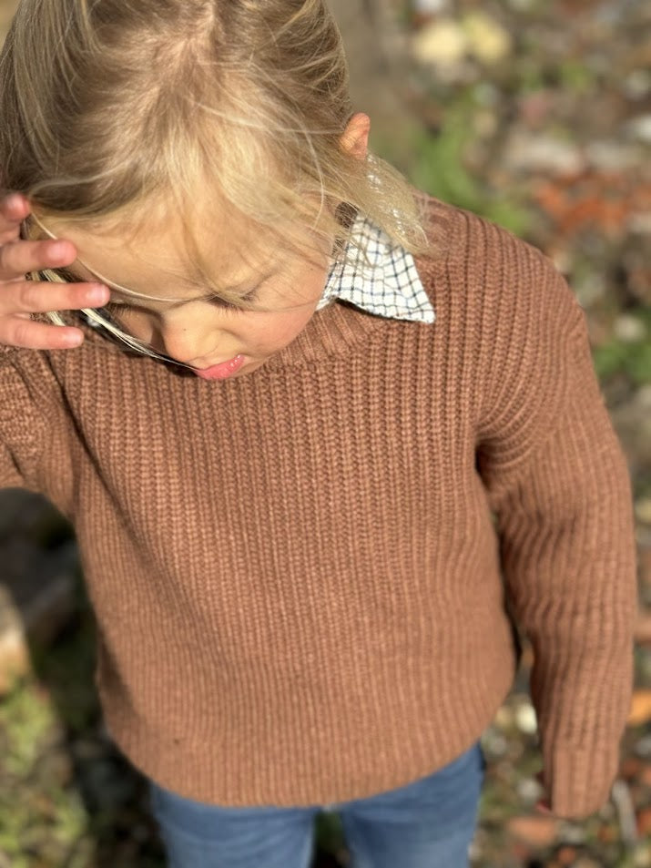 Kids Chunky knit mini farmer jumper