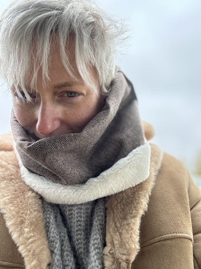 Adult Tweed Fur Lined Snood