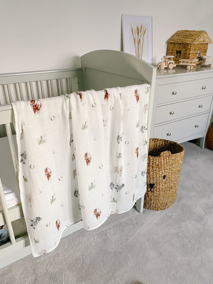 Little Stamford Co Newborn Baby Pony Muslin