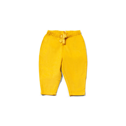 Little Green Radicals Gold Cord Pull On Trousers