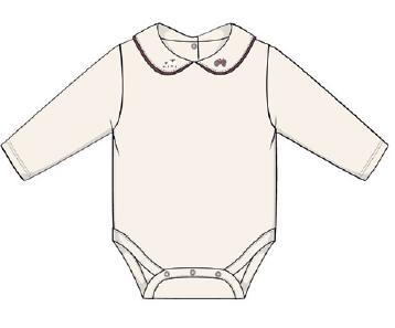 Eleanor Charles Farm Embroidered Peter Pan Bodysuit