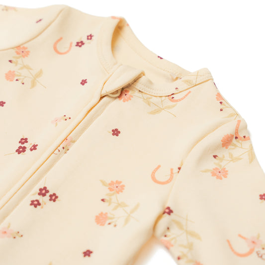 Eleanor Charles Horseshoe Floral Sleepsuit